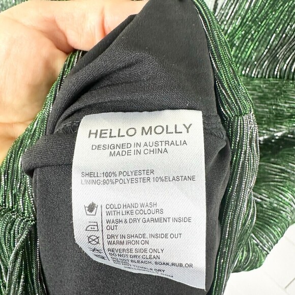 Hello Molly Dance Show Dress Emerald Green Mini Bodycon ASO NWT Size XS - Picture 16 of 16